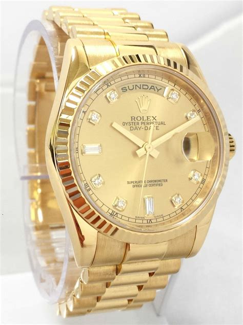 rolex daydate mens gold rolex